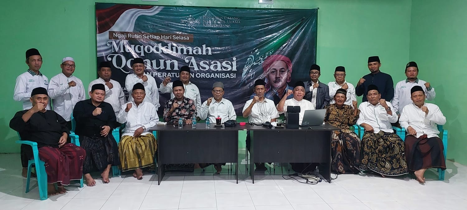 Foto Rapat Harian Syuriyah dan Tanfidziyah PCNU Jombang yang digelar pada Senin (22/12/2025) di Kantor PCNU Kabupaten Jombang.