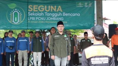LPBI NU Jombang Gelar Sekolah Tangguh Bencana di Bukit Pecaringan Wonosalam, Tanam 500 Pohon Buah