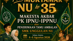 Pra Muktamar NU ke-35, SMK Unggulan NU Mojoagung Gelar Makesta Akbar dan Penerimaan Tamu Ambalan Diikuti 400 Siswa Baru
