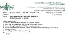 Jelang Muktamar ke-35, PCNU Jombang Terbitkan Instruksi Sukseskan Muktamar ke-35 NU di Tambakberas