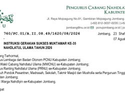 Jelang Muktamar ke-35, PCNU Jombang Terbitkan Instruksi Sukseskan Muktamar ke-35 NU di Tambakberas